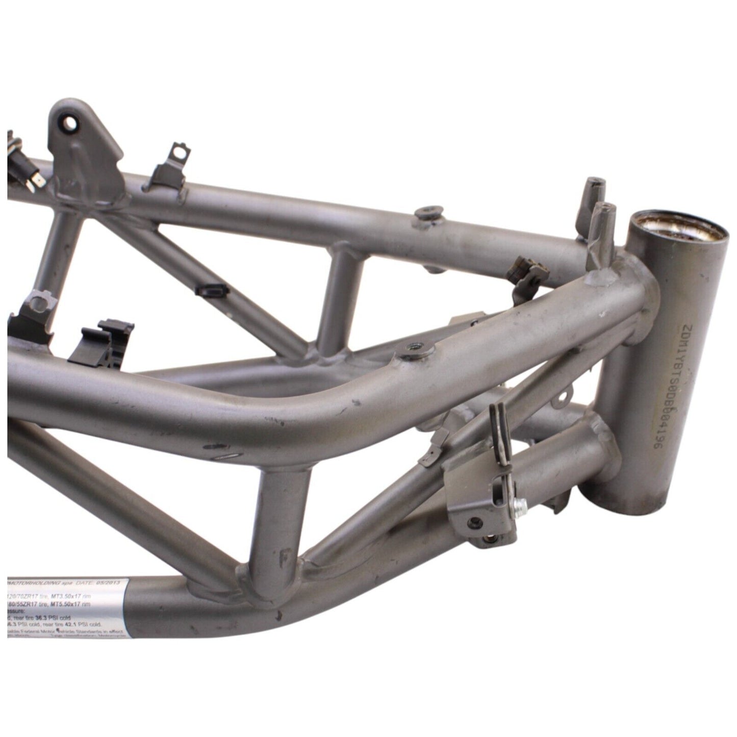 2013 -2015 DUCATI HYPERMOTARD FRAME SILVER TUBE CHASSIS STRAIGHT