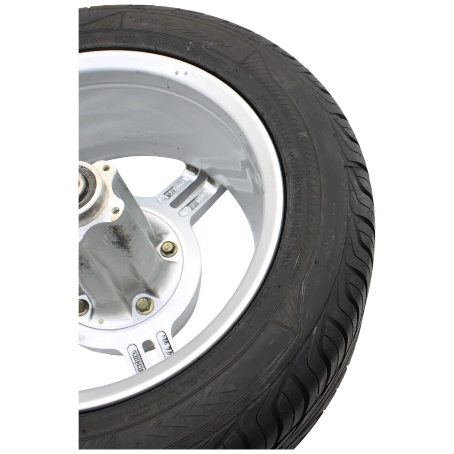 2008 - 2012 Can Am Spyder 990 REAR WHEEL & TIRE 225/50R15 SILVER RIM STOCK