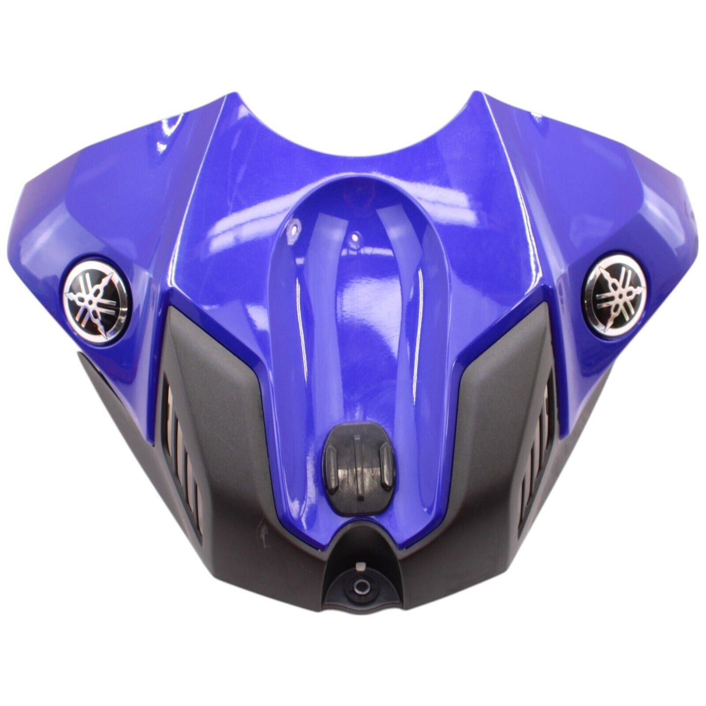 2015 - 2024 YAMAHA YZF R1 GAS TANK FAIRING FUEL COWL PLASTIC TRIM BLUE *CRACKED*