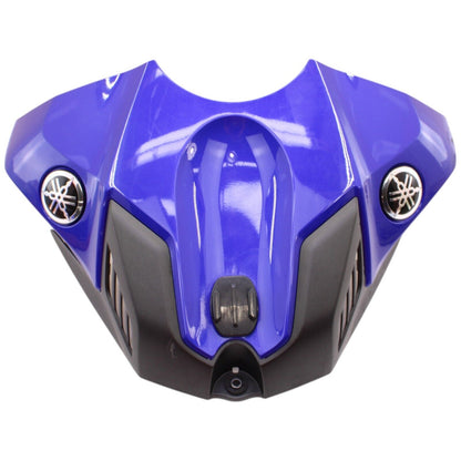 2015 - 2024 YAMAHA YZF R1 GAS TANK FAIRING FUEL COWL PLASTIC TRIM BLUE *CRACKED*