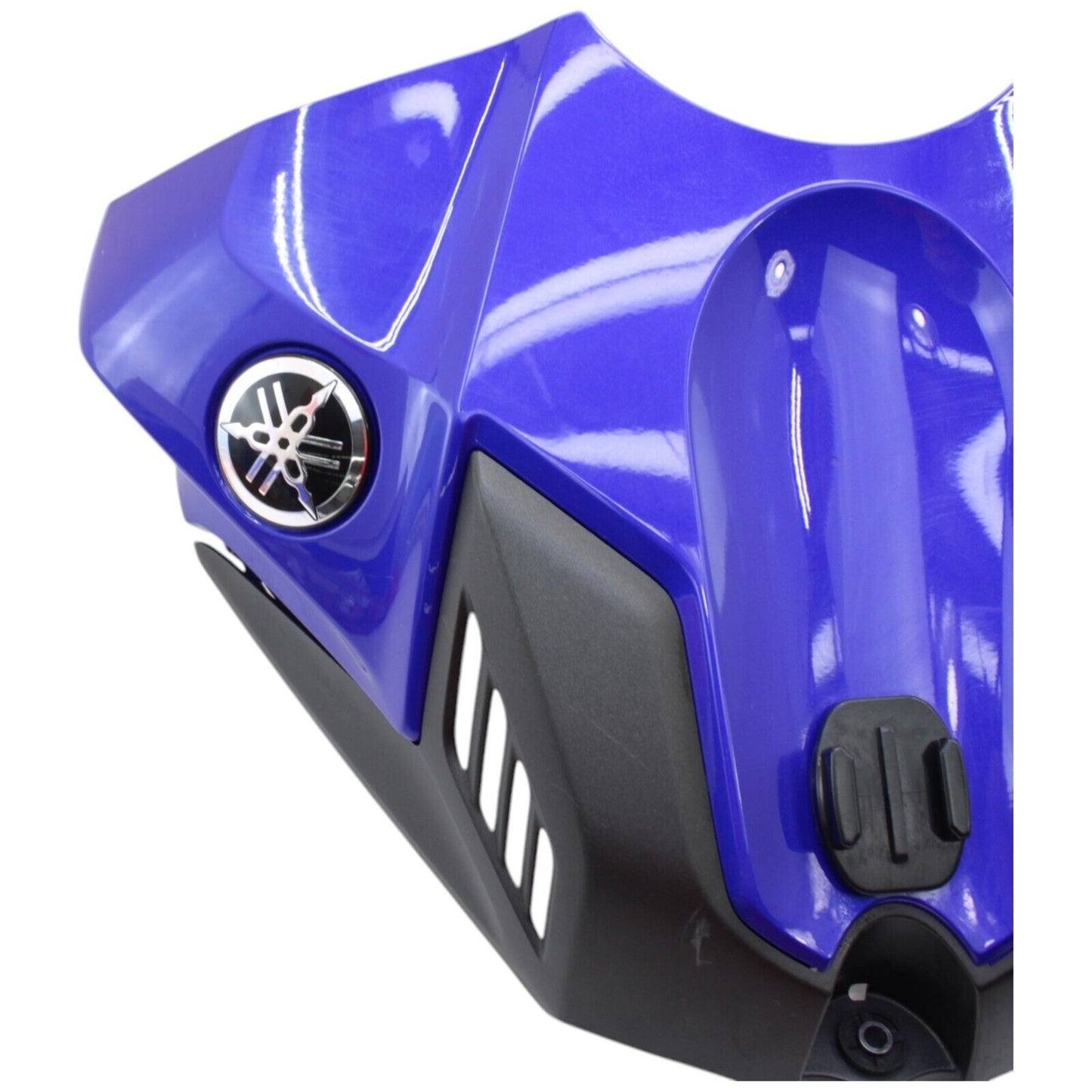 2015 - 2024 YAMAHA YZF R1 GAS TANK FAIRING FUEL COWL PLASTIC TRIM BLUE *CRACKED*