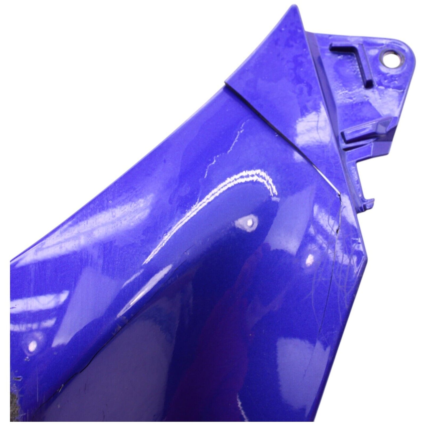 2015 - 2024 YAMAHA YZF R1 GAS TANK FAIRING FUEL COWL PLASTIC TRIM BLUE *CRACKED*