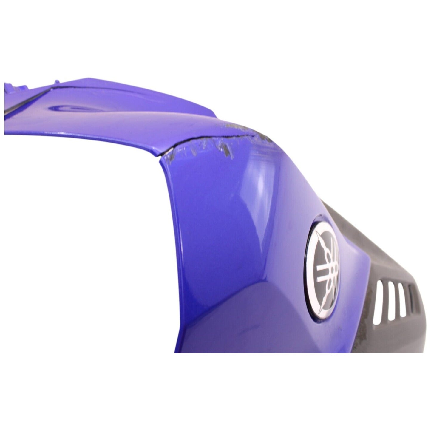 2015 - 2024 YAMAHA YZF R1 GAS TANK FAIRING FUEL COWL PLASTIC TRIM BLUE *CRACKED*