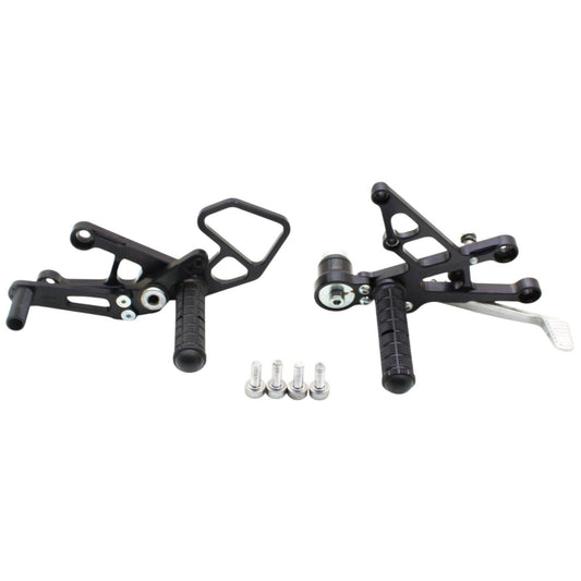 2008 - 2011 HONDA CBR1000RR CFMOTORSPORTS REARSETS BLACK RIGHT LEFT SIDE BOLTS