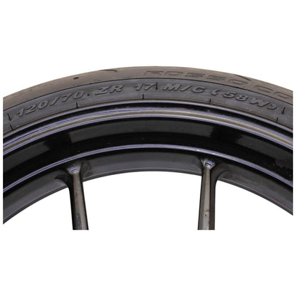 2003 - 2006 DUCATI 999 S R FRONT WHEEL BLACK STRAIGHT RIM PIRELLI TIRE STOCK