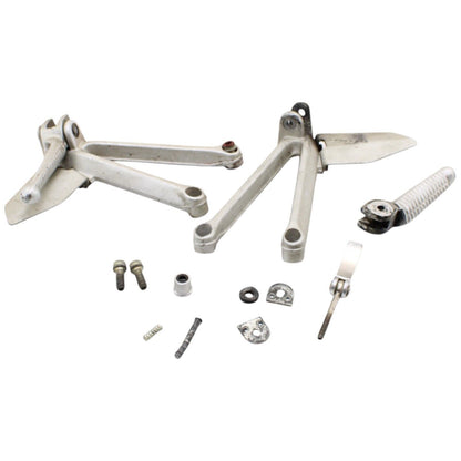 2003 - 2006 DUCATI 999 749 PASSENGER PEGS REAR BACK SET PAIR SILVER HEEL GUARD
