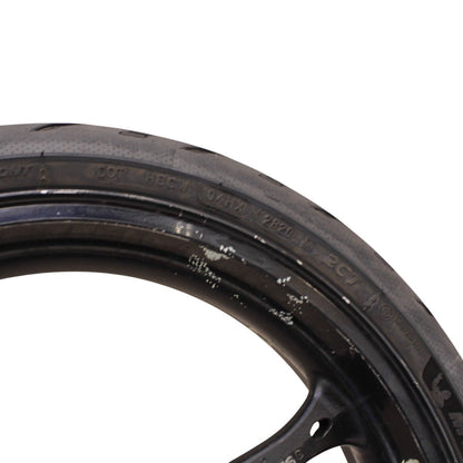 2006 2007 SUZUKI GSXR600 GSXR750 FRONT WHEEL RIM BLACK STRAIGHT MICHELIN TIRE