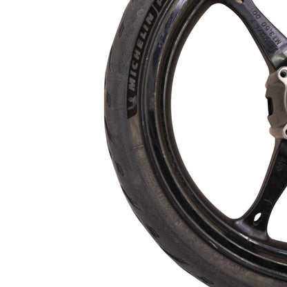 2006 2007 SUZUKI GSXR600 GSXR750 FRONT WHEEL RIM BLACK STRAIGHT MICHELIN TIRE
