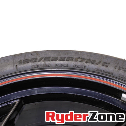 2020 - 2023 BMW S1000RR REAR WHEEL BACK RIM BLACK ROTOR BRIDGESTONE TIRE CAST