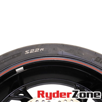 2020 - 2023 BMW S1000RR REAR WHEEL BACK RIM BLACK ROTOR BRIDGESTONE TIRE CAST