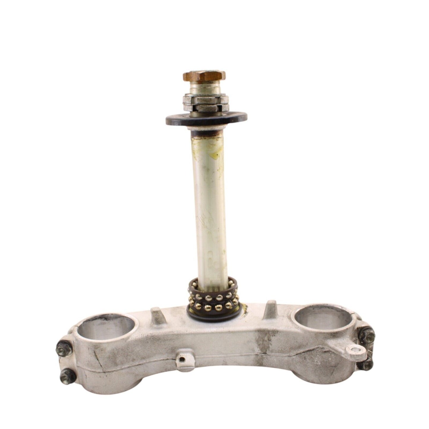 2017 - 2024 SUZUKI GSXR 1000 R TRIPLE TREE CLAMP STEERING STEM SILVER FRONT OEM