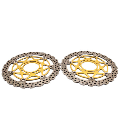 2004 2005 KAWASAKI NINJA ZX10R FRONT BRAKE ROTORS LEFT RIGHT DISCS STRAIGHT GOLD