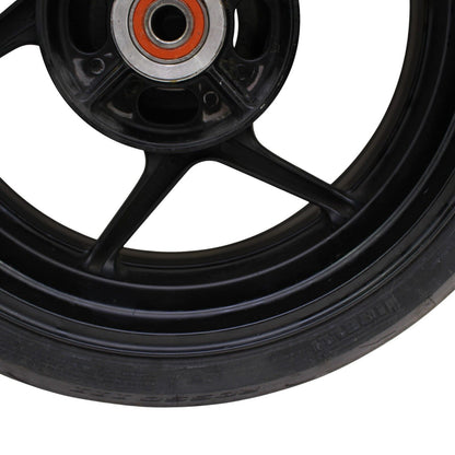 2004 2005 KAWASAKI NINJA ZX10R REAR WHEEL RIM BLACK TIRE STOCK STRAIGHT