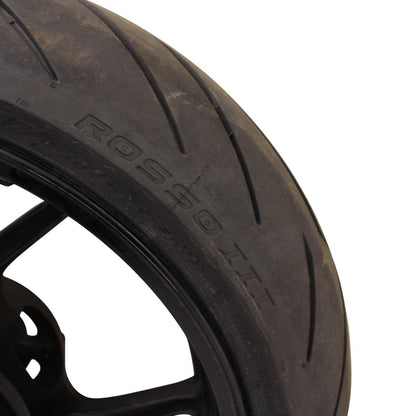 2004 2005 KAWASAKI NINJA ZX10R REAR WHEEL RIM BLACK TIRE STOCK STRAIGHT