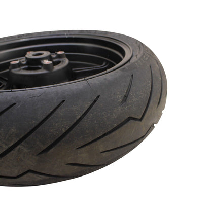 2004 2005 KAWASAKI NINJA ZX10R REAR WHEEL RIM BLACK TIRE STOCK STRAIGHT