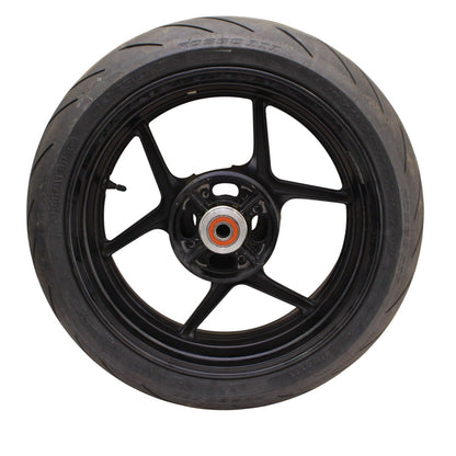 2004 2005 KAWASAKI NINJA ZX10R REAR WHEEL RIM BLACK TIRE STOCK STRAIGHT