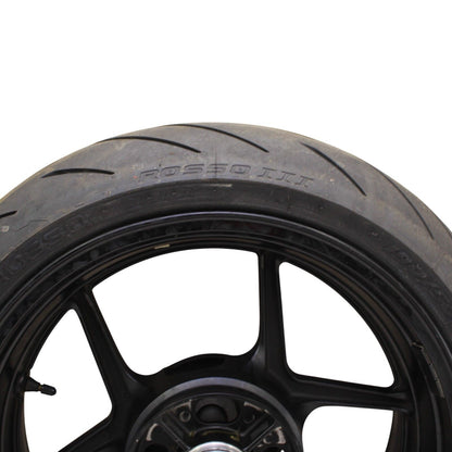 2004 2005 KAWASAKI NINJA ZX10R REAR WHEEL RIM BLACK TIRE STOCK STRAIGHT
