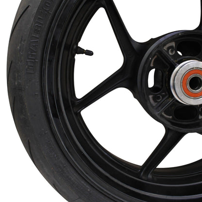 2004 2005 KAWASAKI NINJA ZX10R REAR WHEEL RIM BLACK TIRE STOCK STRAIGHT