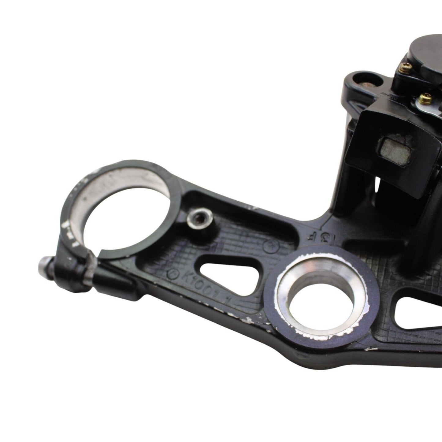 2004 2005 KAWASAKI NINJA ZX10R UPPER TRIPLE TREE CLAMP BLACK STRAIGHT STOCK