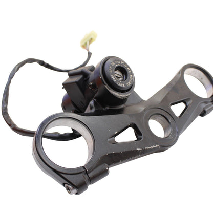 2004 2005 KAWASAKI NINJA ZX10R UPPER TRIPLE TREE CLAMP BLACK STRAIGHT STOCK