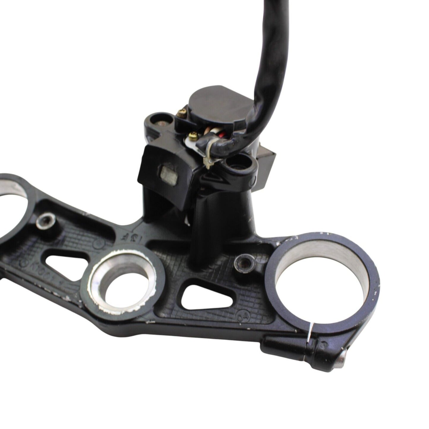 2004 2005 KAWASAKI NINJA ZX10R UPPER TRIPLE TREE CLAMP BLACK STRAIGHT STOCK