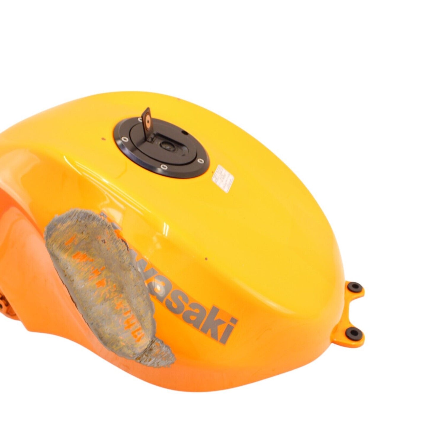 2004 2005 KAWASAKI NINJA ZX10R GAS TANK FUEL CELL PETROL ORANGE STOCK *DENTED*