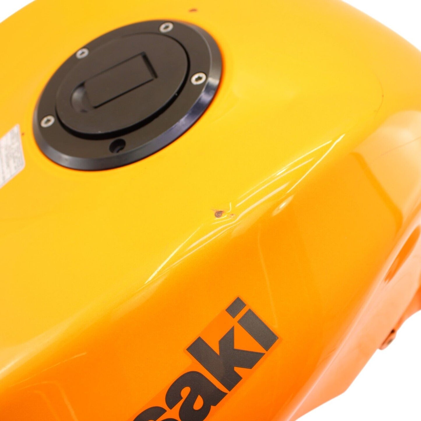 2004 2005 KAWASAKI NINJA ZX10R GAS TANK FUEL CELL PETROL ORANGE STOCK *DENTED*