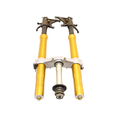 2004 2005 KAWASAKI NINJA ZX10R FORKS FRONT SUSPENSION SET FORKS TRIPLE TREE GOLD