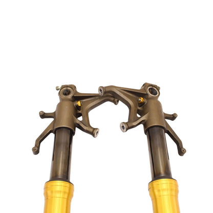 2004 2005 KAWASAKI NINJA ZX10R FORKS FRONT SUSPENSION SET FORKS TRIPLE TREE GOLD