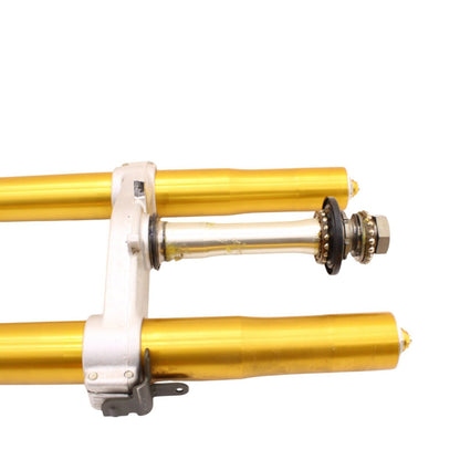 2004 2005 KAWASAKI NINJA ZX10R FORKS FRONT SUSPENSION SET FORKS TRIPLE TREE GOLD