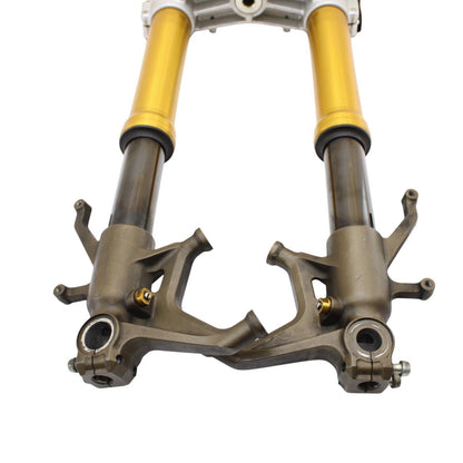 2004 2005 KAWASAKI NINJA ZX10R FORKS FRONT SUSPENSION SET FORKS TRIPLE TREE GOLD