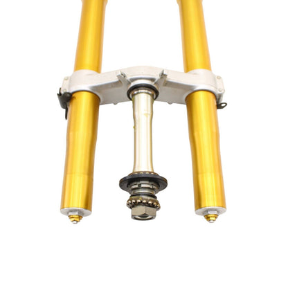 2004 2005 KAWASAKI NINJA ZX10R FORKS FRONT SUSPENSION SET FORKS TRIPLE TREE GOLD
