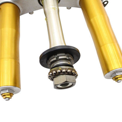 2004 2005 KAWASAKI NINJA ZX10R FORKS FRONT SUSPENSION SET FORKS TRIPLE TREE GOLD