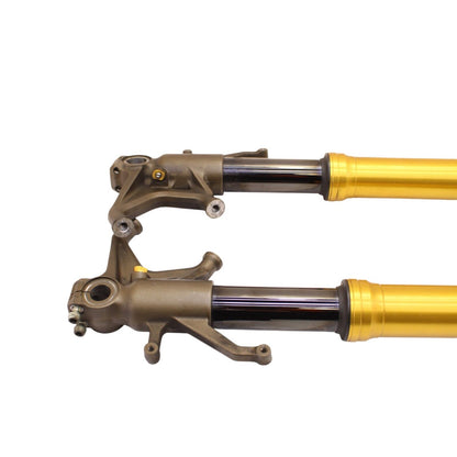 2004 2005 KAWASAKI NINJA ZX10R FORKS FRONT SUSPENSION SET FORKS TRIPLE TREE GOLD