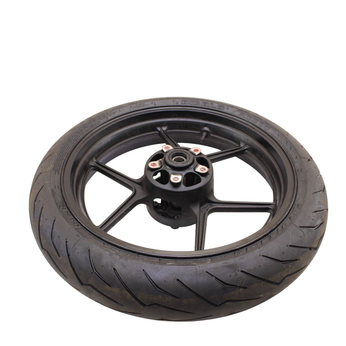 2004 2005 KAWASAKI NINJA ZX10R FRONT WHEEL BLACK RIM STOCK STRAIGHT