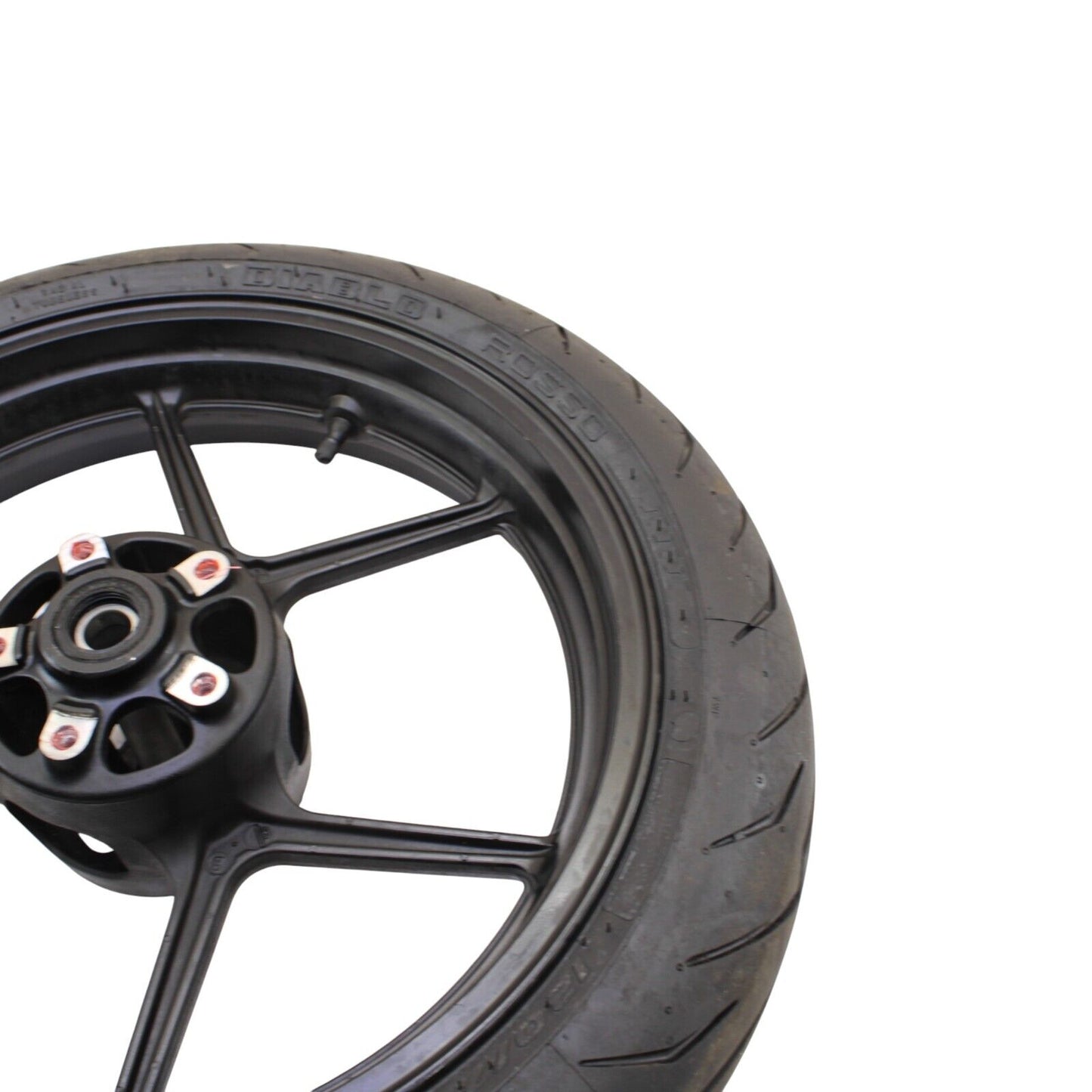 2004 2005 KAWASAKI NINJA ZX10R FRONT WHEEL BLACK RIM STOCK STRAIGHT