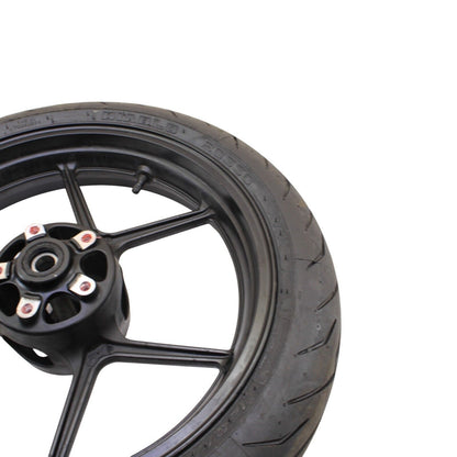 2004 2005 KAWASAKI NINJA ZX10R FRONT WHEEL BLACK RIM STOCK STRAIGHT