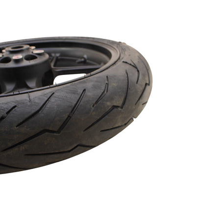 2004 2005 KAWASAKI NINJA ZX10R FRONT WHEEL BLACK RIM STOCK STRAIGHT