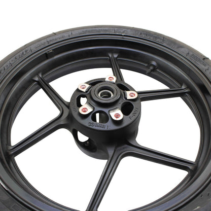 2004 2005 KAWASAKI NINJA ZX10R FRONT WHEEL BLACK RIM STOCK STRAIGHT
