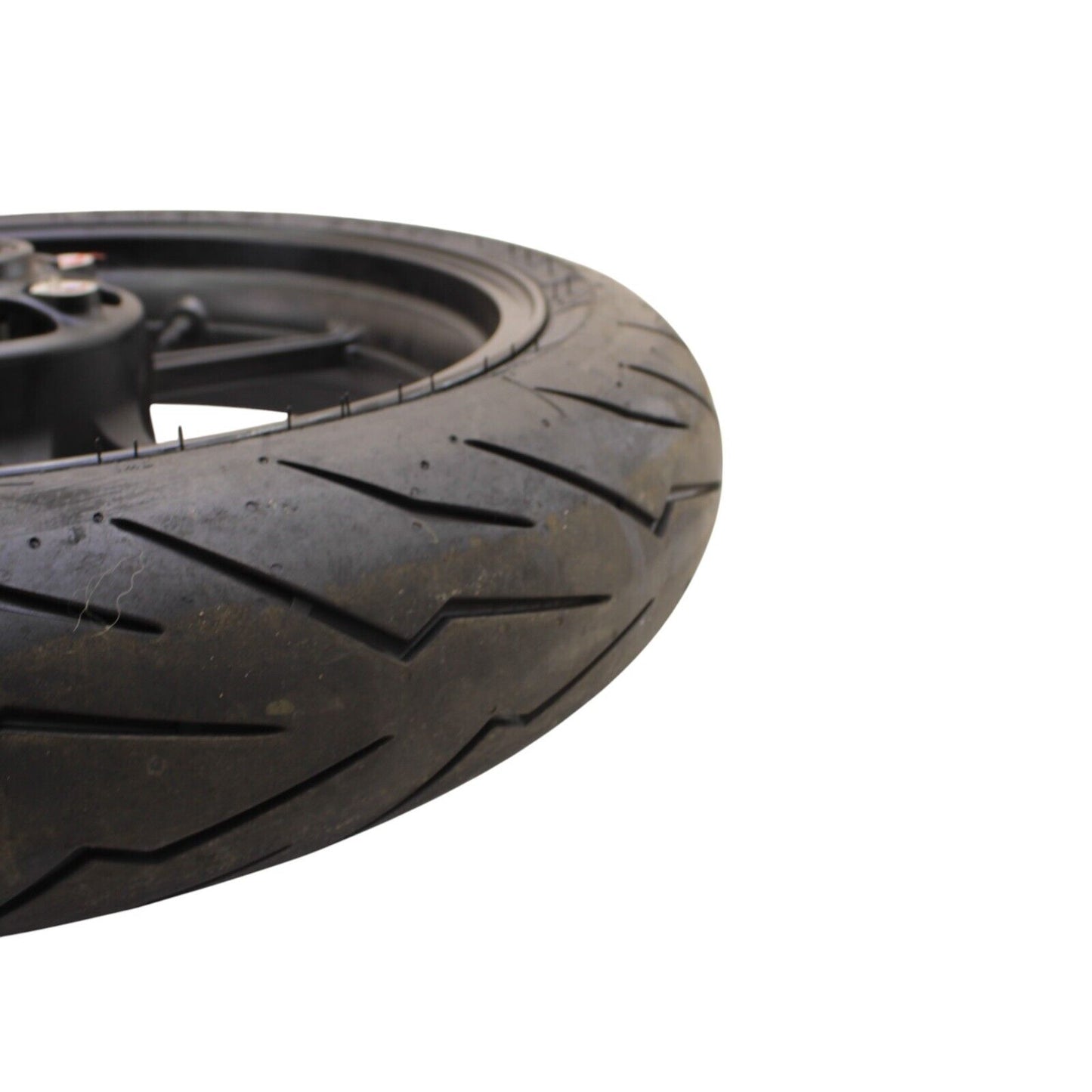 2004 2005 KAWASAKI NINJA ZX10R FRONT WHEEL BLACK RIM STOCK STRAIGHT