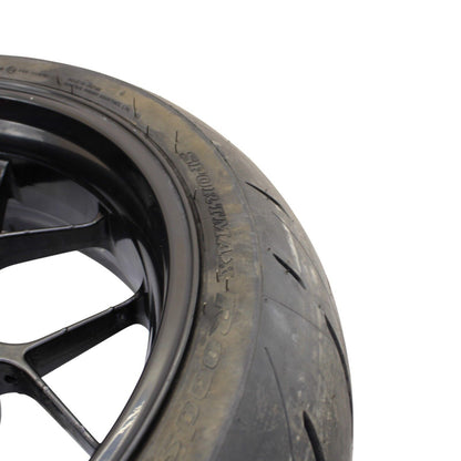 2012 - 2016 HONDA CBR1000RR REAR WHEEL BLACK TIRE STRAIGHT RIM STOCK