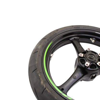 2021 - 2024 KAWASAKI NINJA ZX10R FRONT WHEEL RIM BLACK DAMAGED SLIGHTLY BENT