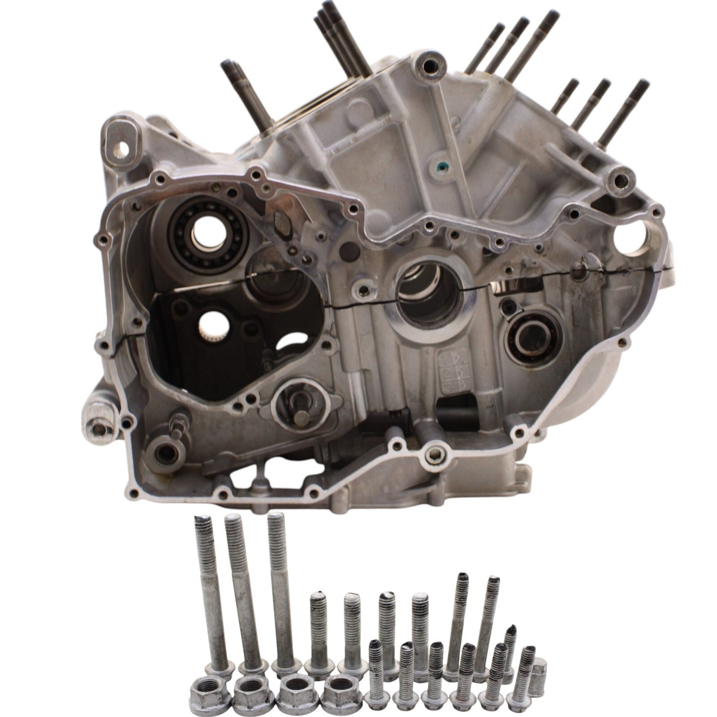 2010 - 2014 APRILIA RSV4 CRANKCASE SET ENGINE MOTOR CRANK CASES BLOCK SILVER