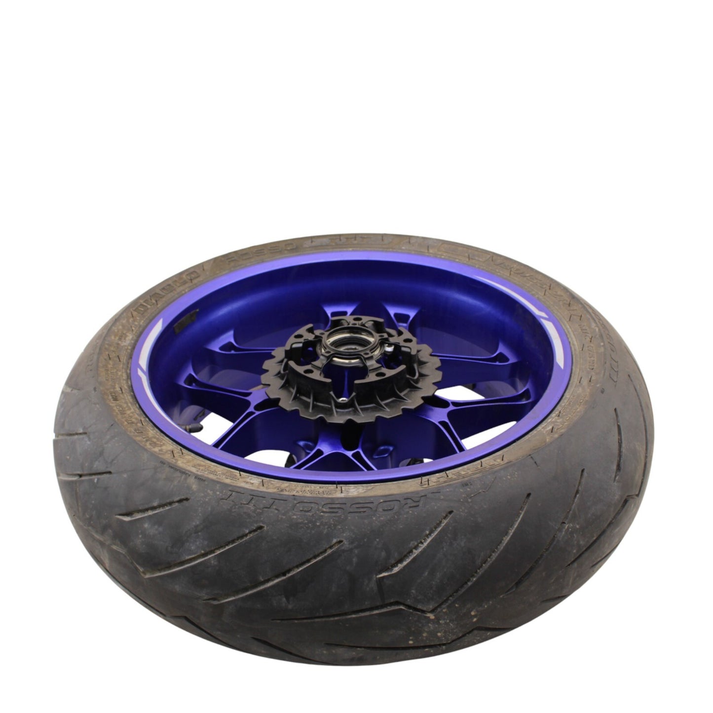 2020 - 2024 YAMAHA YZF R1 R1M REAR WHEEL RIM TIRE ROTOR SPROCKET ASSEMBLY BLUE