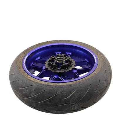 2020 - 2024 YAMAHA YZF R1 R1M REAR WHEEL RIM TIRE ROTOR SPROCKET ASSEMBLY BLUE