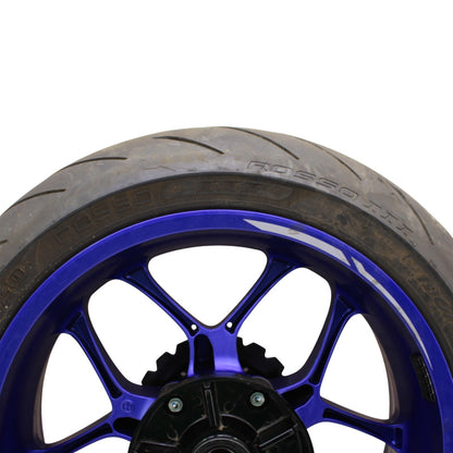 2020 - 2024 YAMAHA YZF R1 R1M REAR WHEEL RIM TIRE ROTOR SPROCKET ASSEMBLY BLUE