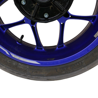 2020 - 2024 YAMAHA YZF R1 R1M REAR WHEEL RIM TIRE ROTOR SPROCKET ASSEMBLY BLUE