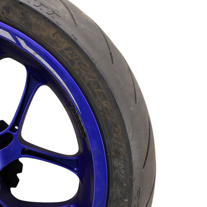 2020 - 2024 YAMAHA YZF R1 R1M REAR WHEEL RIM TIRE ROTOR SPROCKET ASSEMBLY BLUE