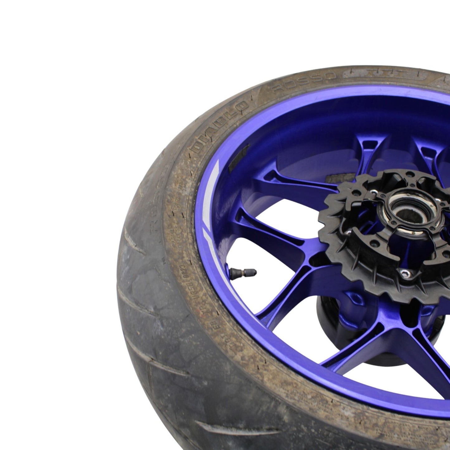 2020 - 2024 YAMAHA YZF R1 R1M REAR WHEEL RIM TIRE ROTOR SPROCKET ASSEMBLY BLUE