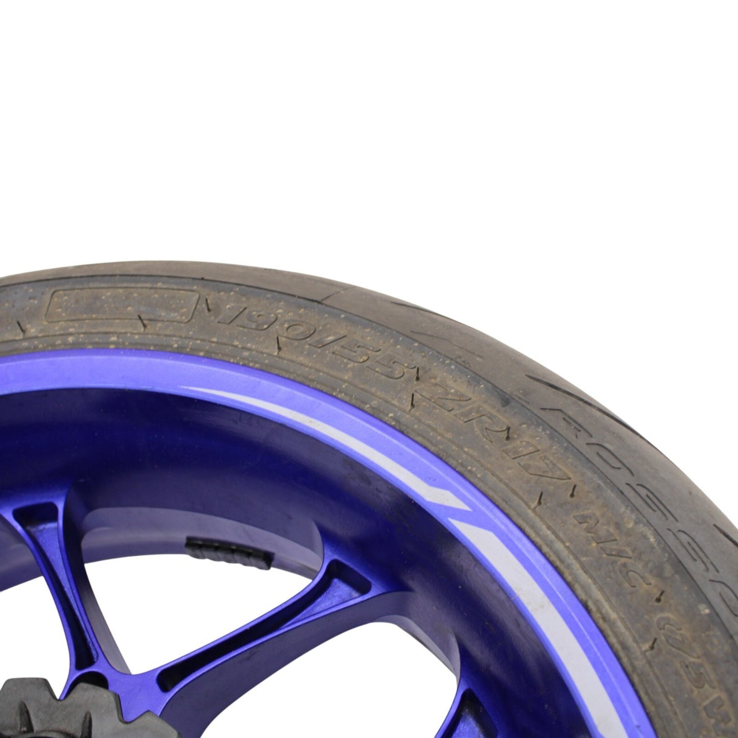 2020 - 2024 YAMAHA YZF R1 R1M REAR WHEEL RIM TIRE ROTOR SPROCKET ASSEMBLY BLUE